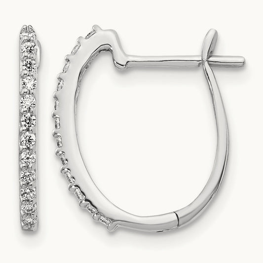 Diamond Hinged Hoop Earrings — photo set
