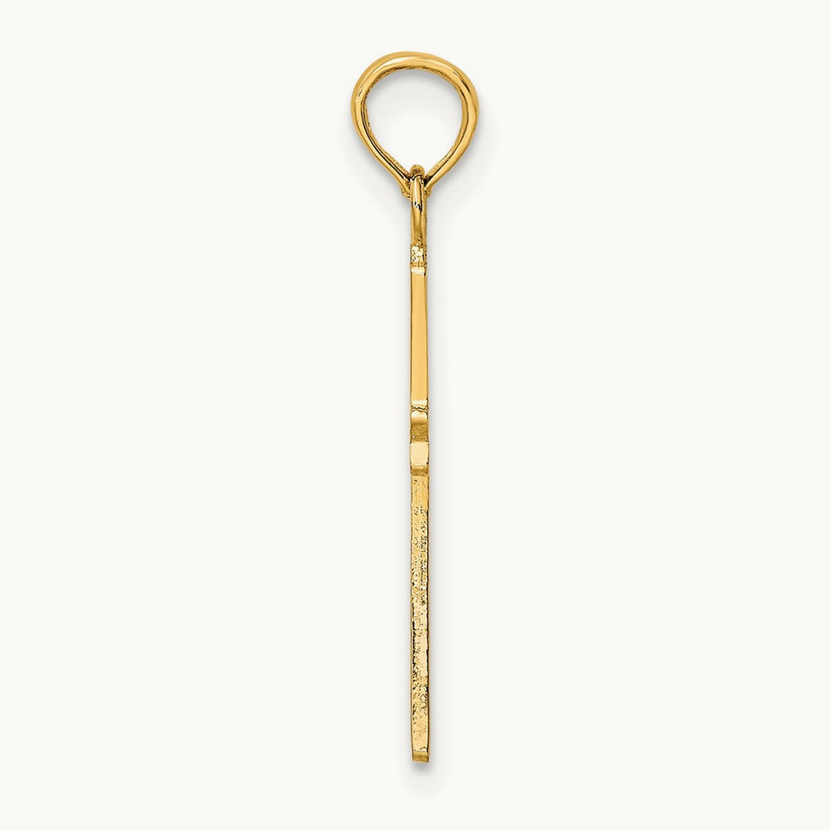 Polished Cross Charm, 14K