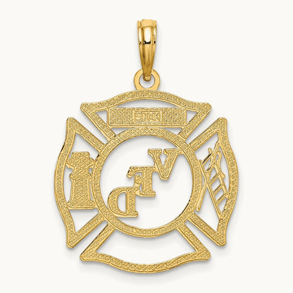 VFD Member Shield Charm — 14K Yellow Gold
