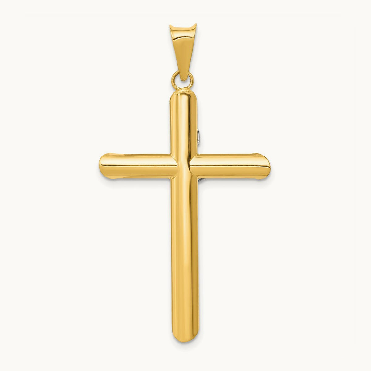 w/Rhodium Inri Crucifix Pendant, 14K Two-tone