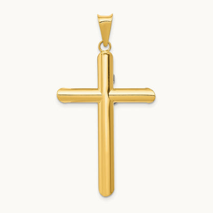 w/Rhodium Inri Crucifix Pendant, 14K Two-tone