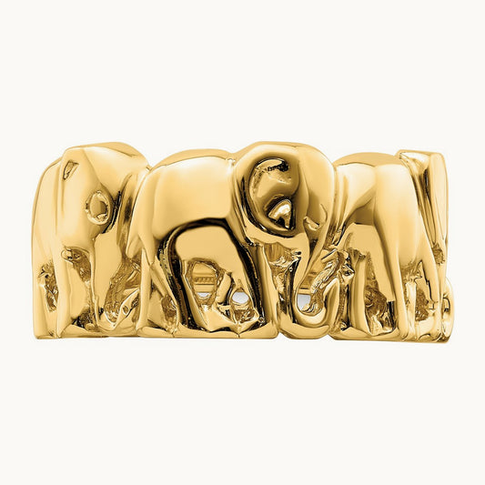Polished Elephant Ring, 14K