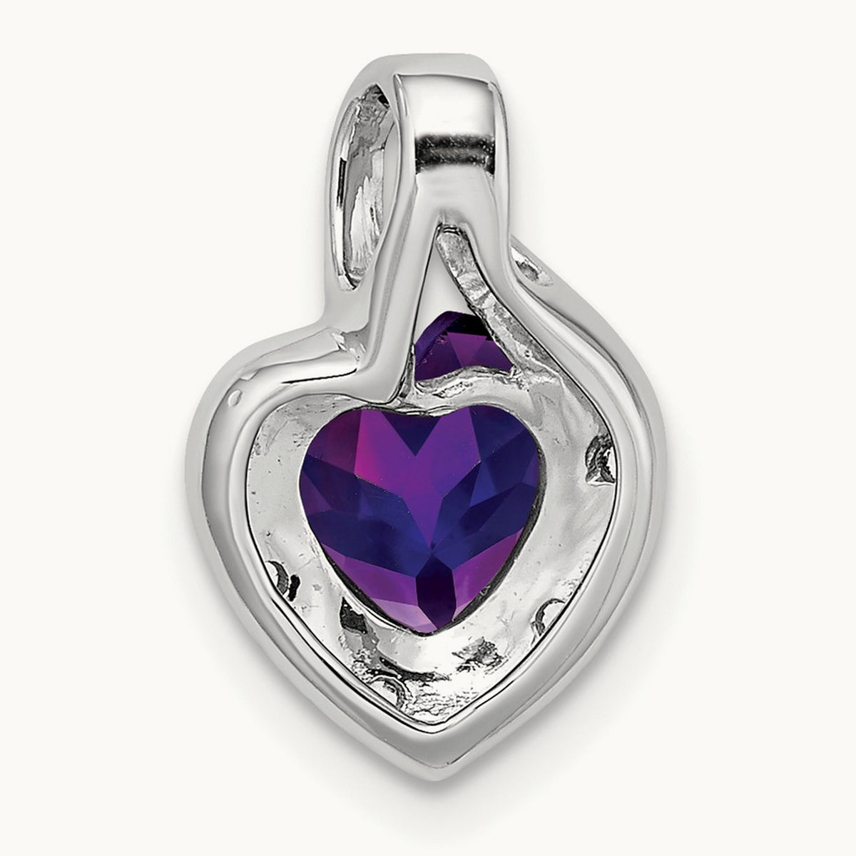 Amethyst and Diamond Heart Pendant — photo set