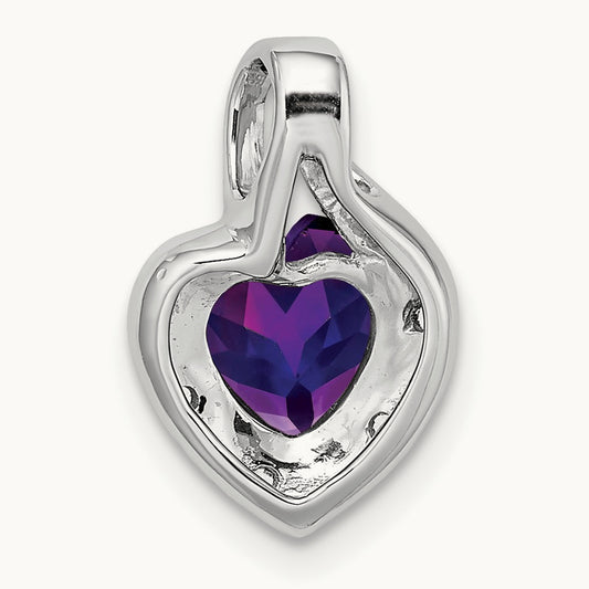 Amethyst and Diamond Heart Pendant — photo set