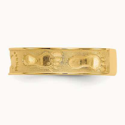 Footprints In The Sand Ring, 14K