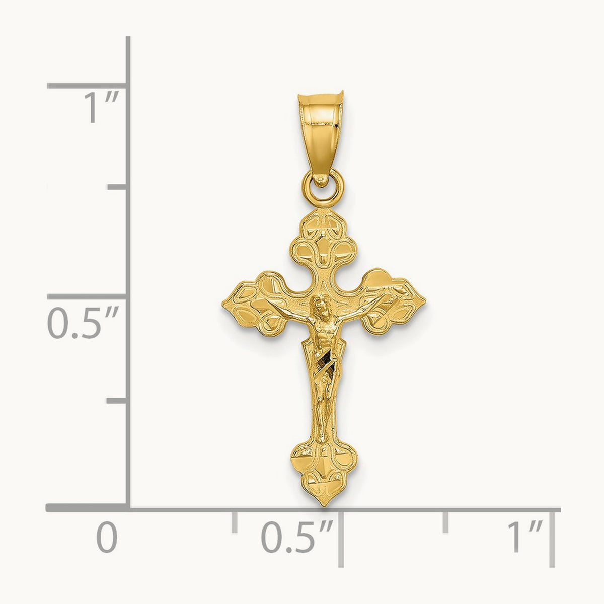 Crucifix W/ Fancy Tips Charm — 22.7mm
