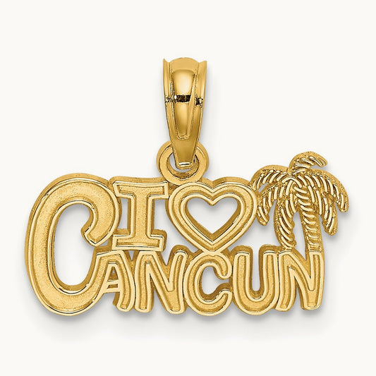 I HEART CANCUN Cut-out Charm, 14K