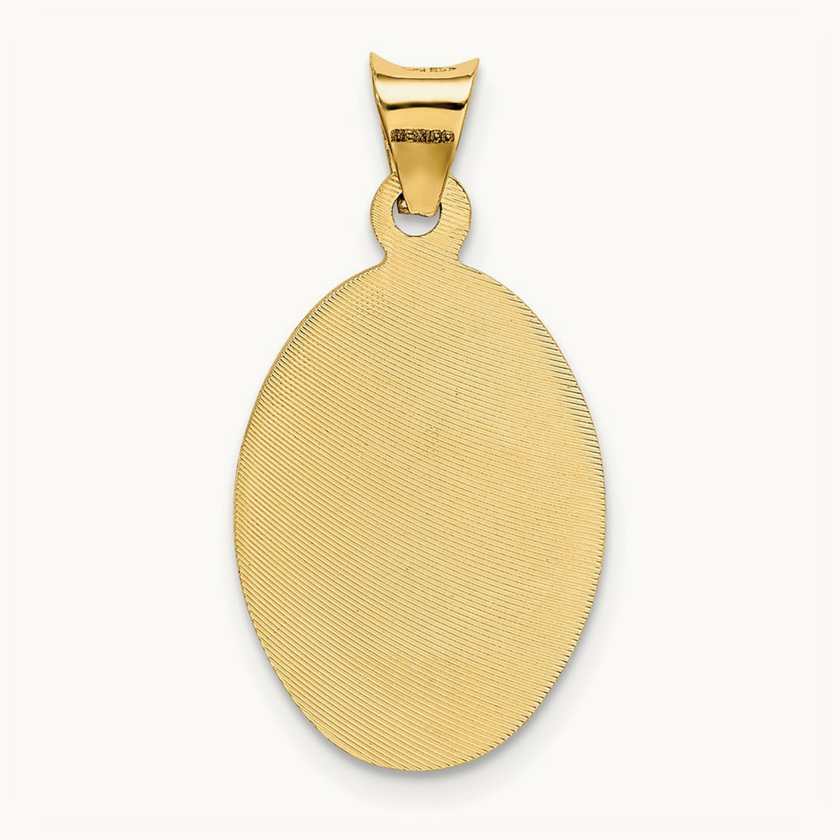 Polished Diamond-cut Corpus Oval Pendant — 25.5mm
