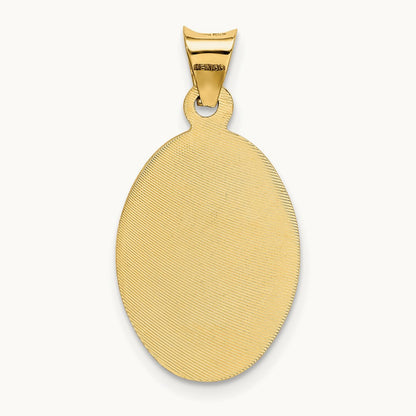 Polished Diamond-cut Corpus Oval Pendant — 25.5mm