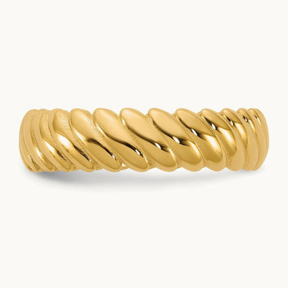 IB Goodman Men's Polished Twisted Ring, 6mm — 14K Yellow Gold