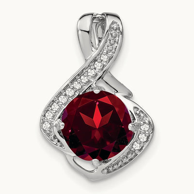 Garnet and Diamond Pendant — photo set