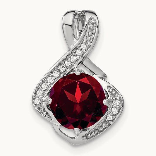 Garnet and Diamond Pendant — photo set