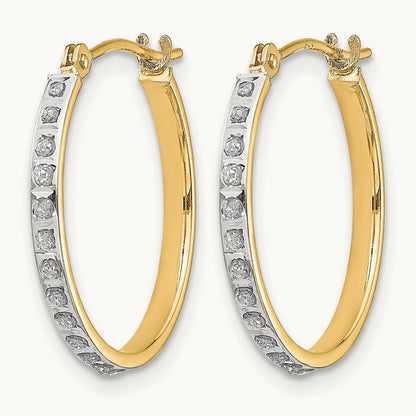 Diamond Fascination Diamond Dust/Accent Hoop Earrings — 20mm