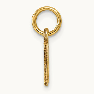 Cutout Letter K Initial Pendant, 14K Yellow Gold
