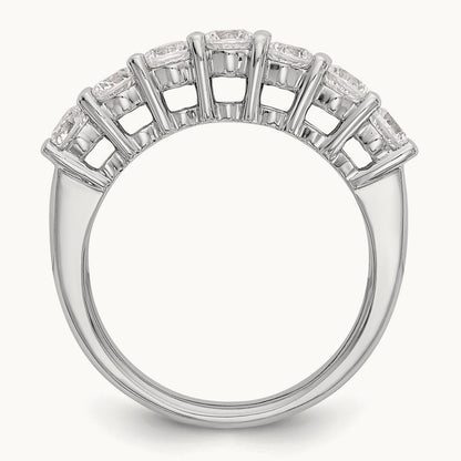 7-Stone Diamond Band, 14K White Gold