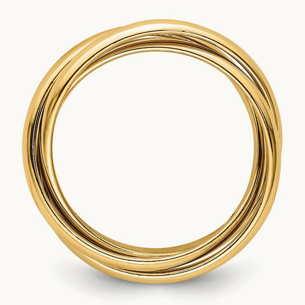 Polished Rolling Ring — 14K Yellow Gold