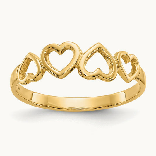 Heart Ring — 14K Yellow Gold, 7