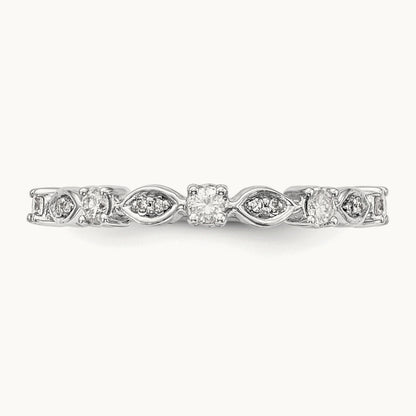 Diamond Band, 14K White Gold