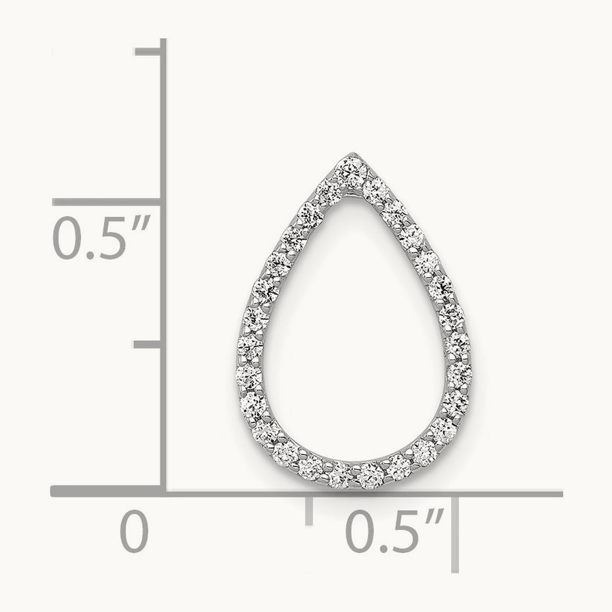 1/5ct. Diamond Teardrop Chain Slide — photo set