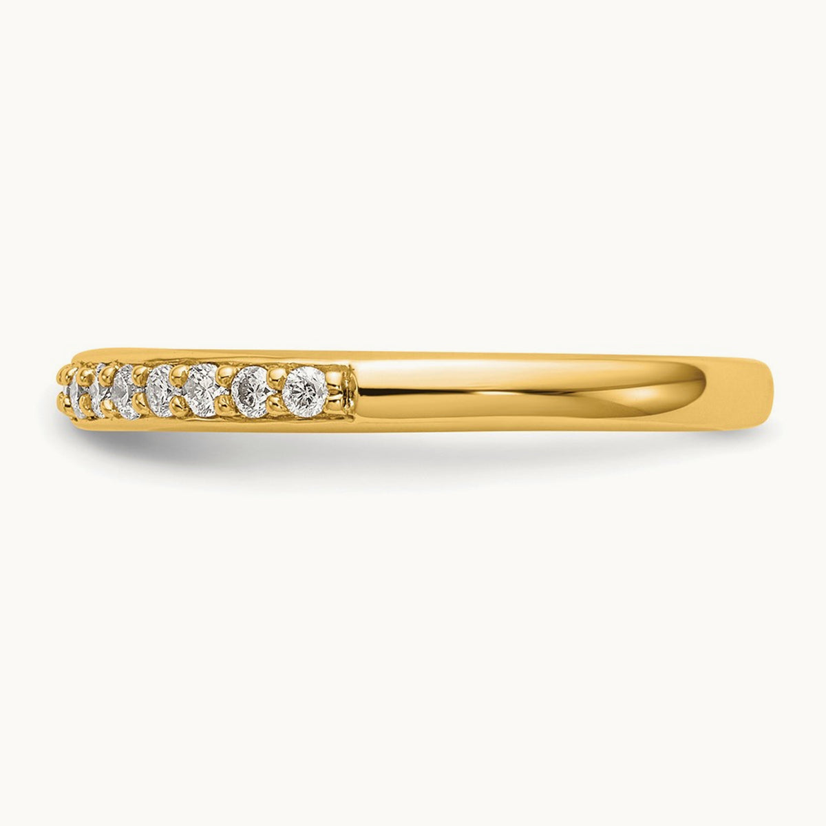 Wedding Band, 0.25 ct tw Lab-Grown Diamond — 14K Yellow Gold