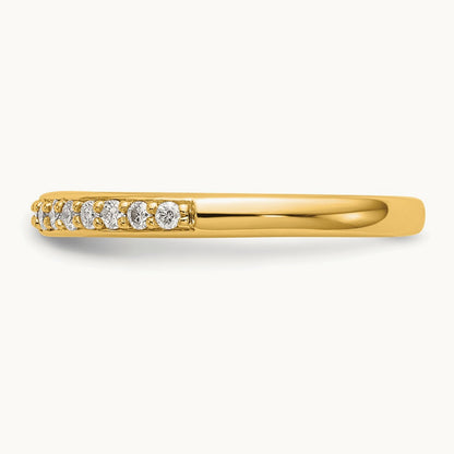 Wedding Band, 0.25 ct tw Lab-Grown Diamond — 14K Yellow Gold