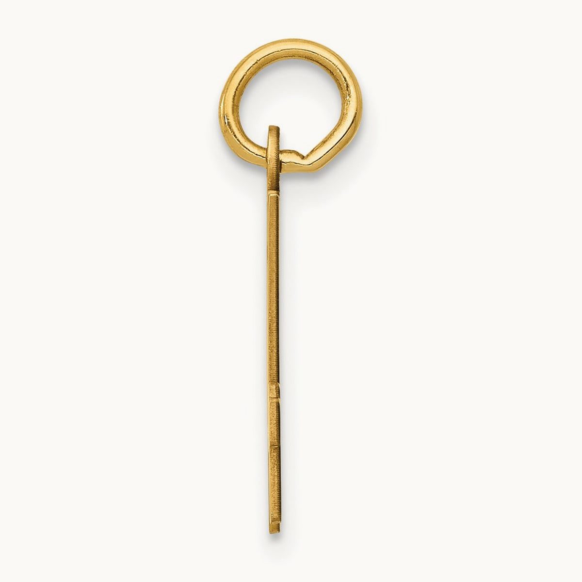 Small Elongated Number 74 Charm, 14K