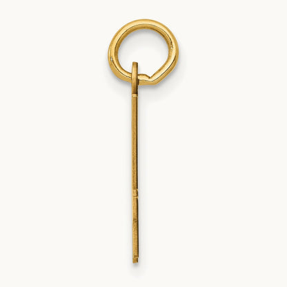 Small Elongated Number 74 Charm, 14K