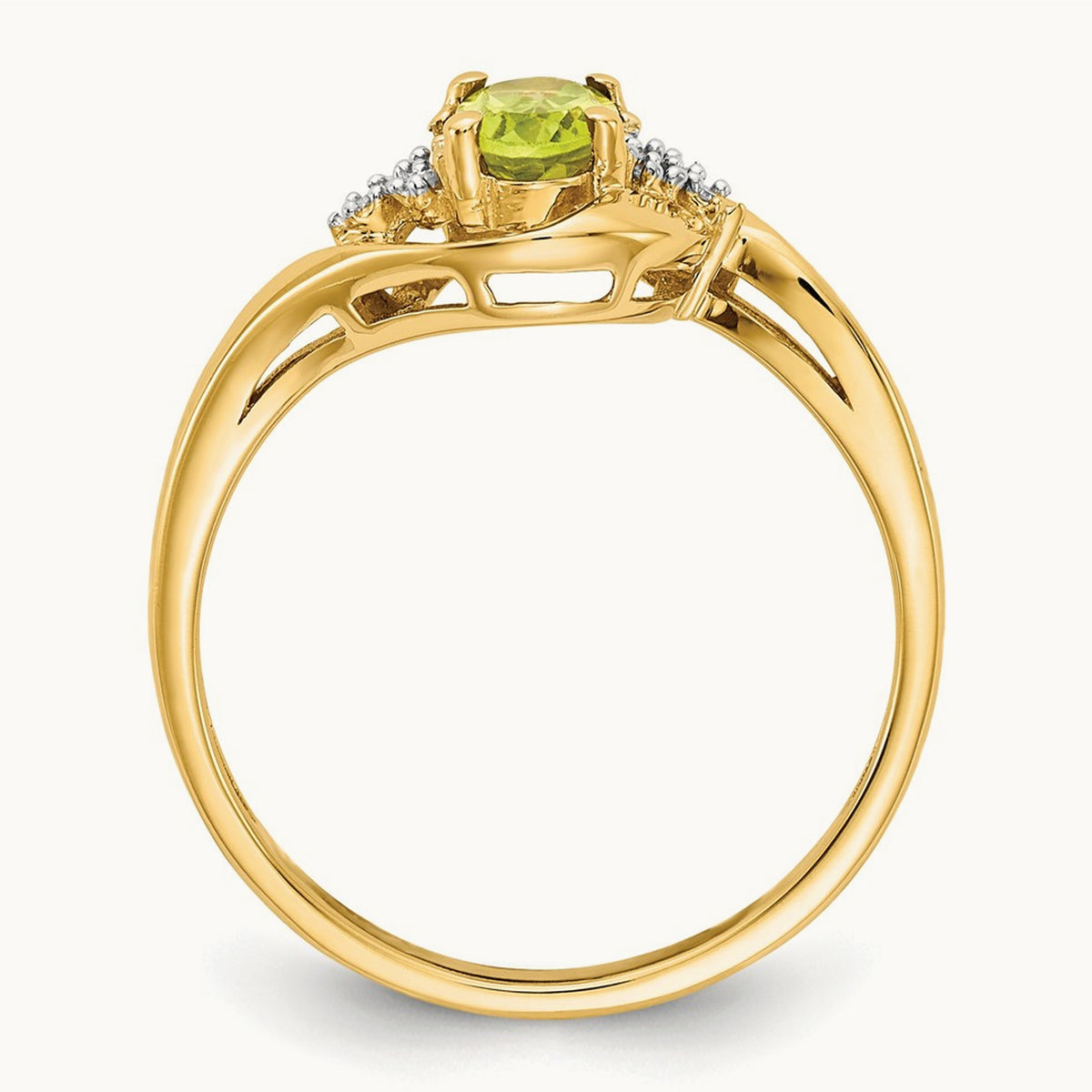 Peridot and Diamond Ring, 14K