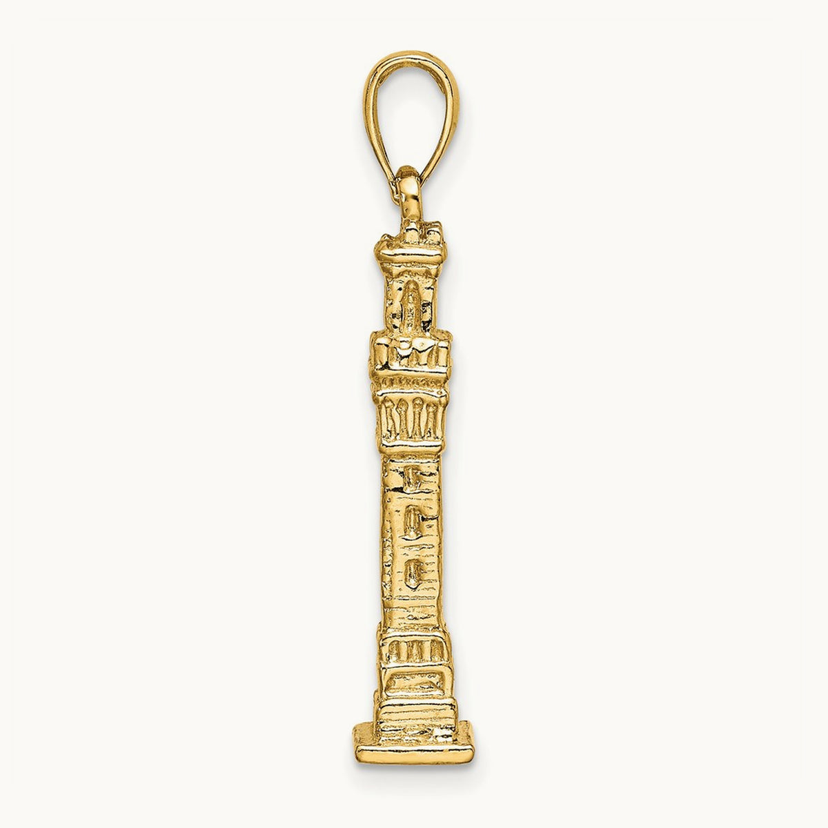 3D Pilgrim Memorial Monument Charm, 14K