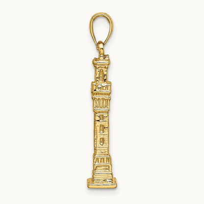 3D Pilgrim Memorial Monument Charm, 14K