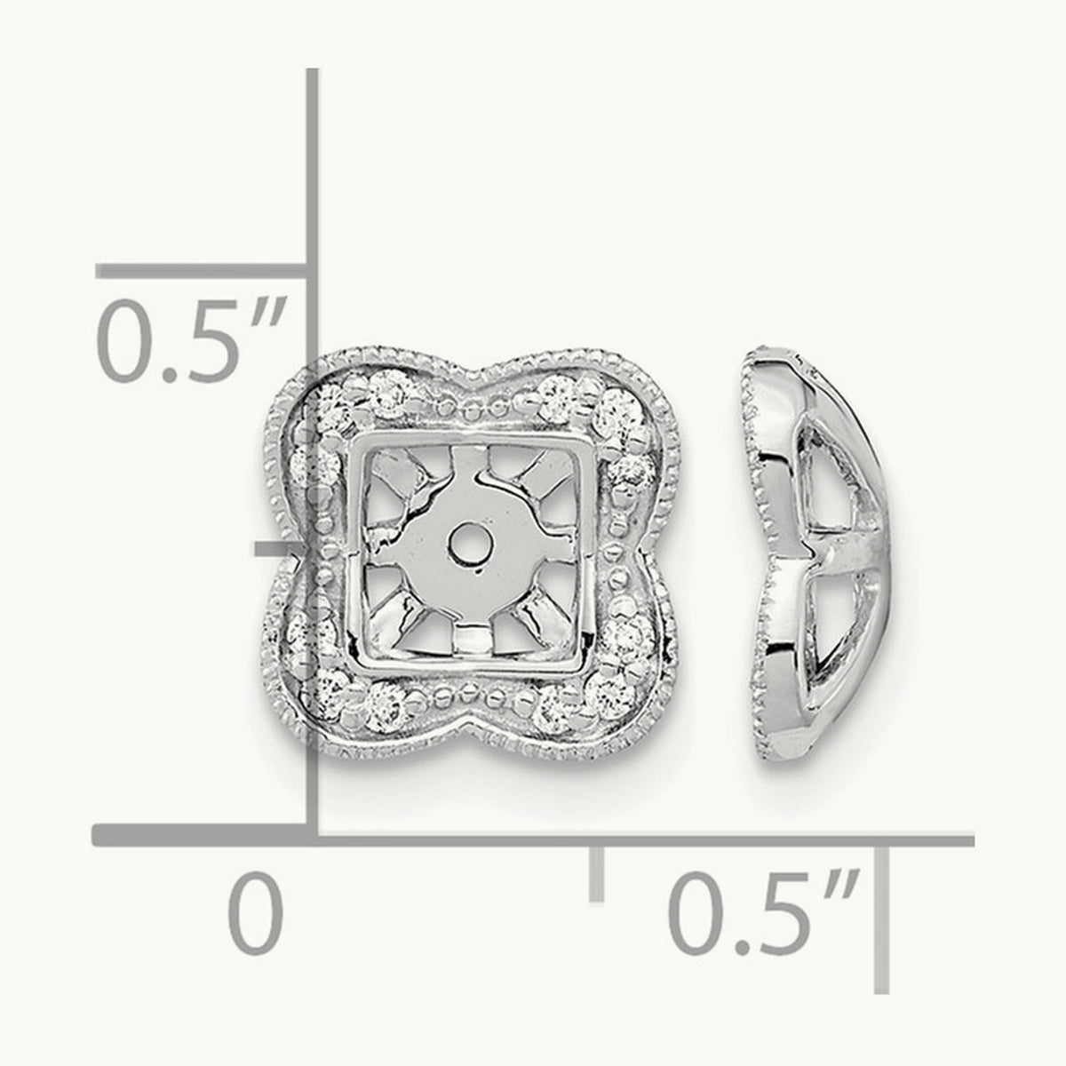 Diamond Earring Jackets, 14K White Gold