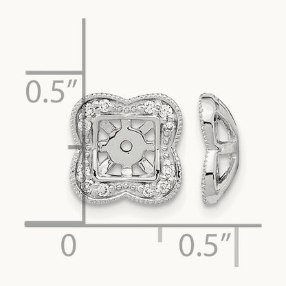 Diamond Earring Jackets, 14K White Gold
