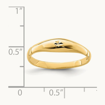 D/C Band Ring, 14K