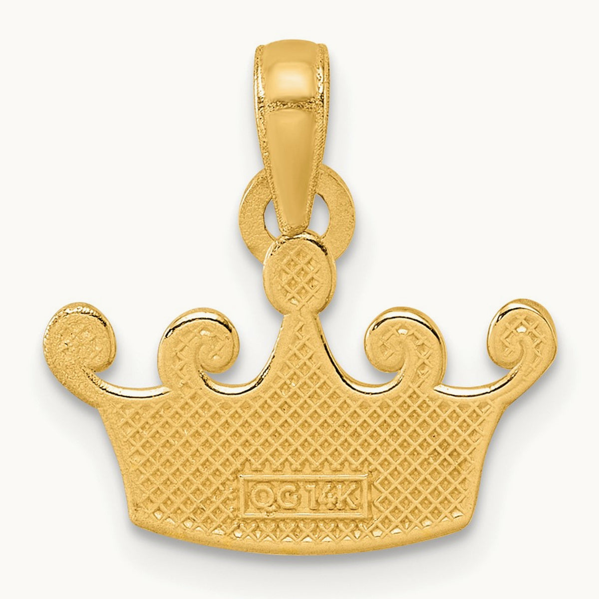 Polished Crown Pendant, 14K