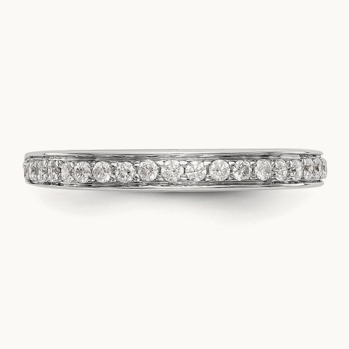 Diamond Wedding Band, 14K White Gold