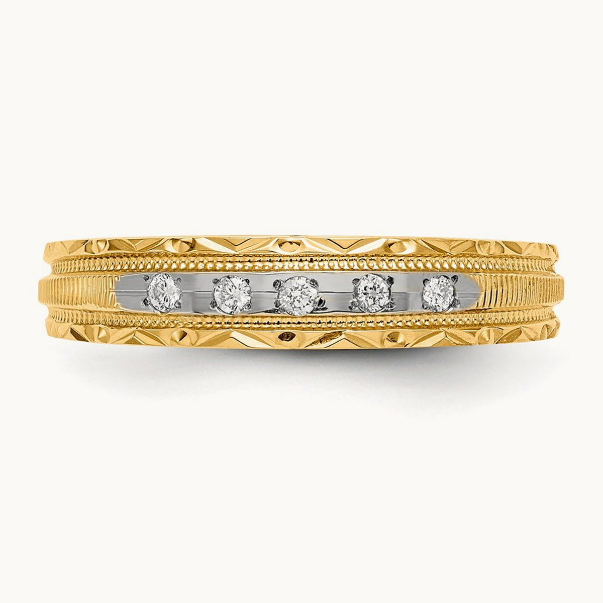 AA Quality Trio Ladies Complete Wedding Band, 14K