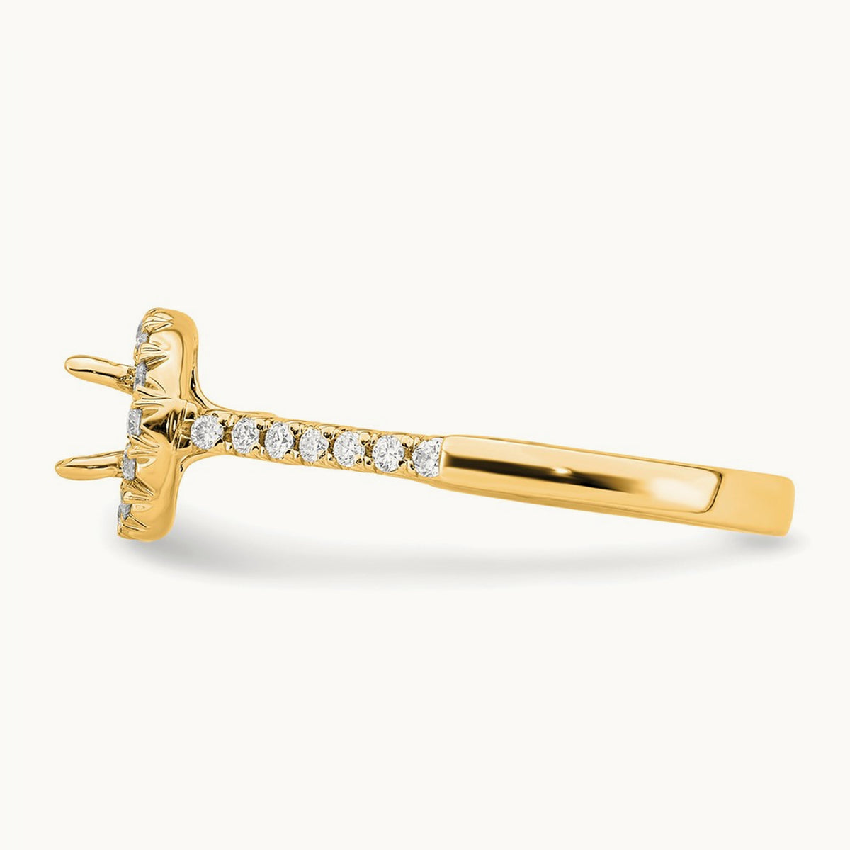 Halo Engagement Ring, 0.75 ct tw Lab-Grown Diamond — 14K Yellow Gold