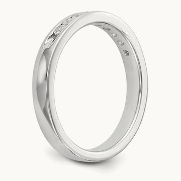 9- Stone Ladies Band Mounting, 2mm, 14K White Gold