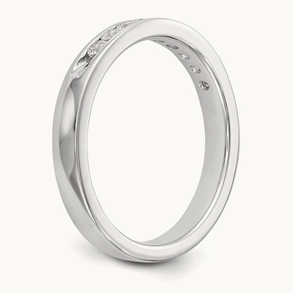 9- Stone Ladies Band Mounting, 2mm, 14K White Gold