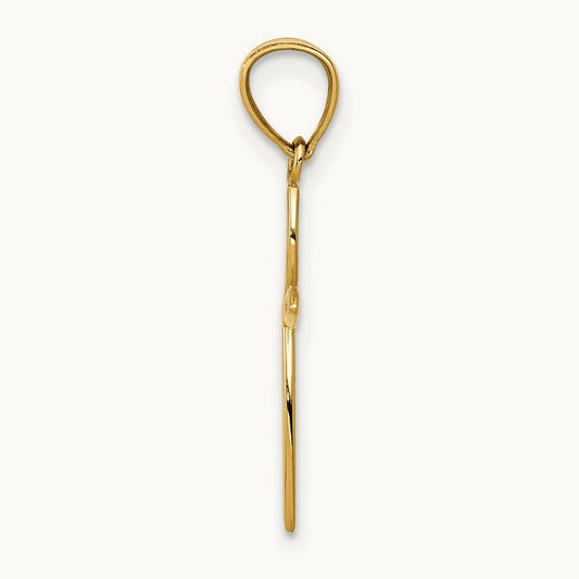 Passion Cross Charm — 14K Yellow Gold