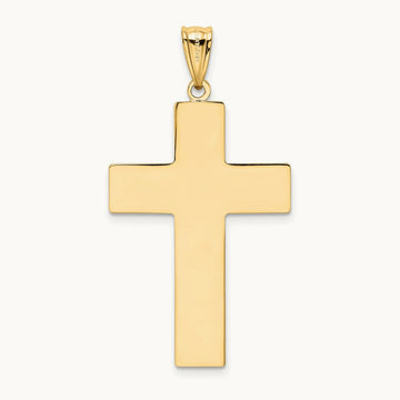 Hollow Cross Pendant, 14K