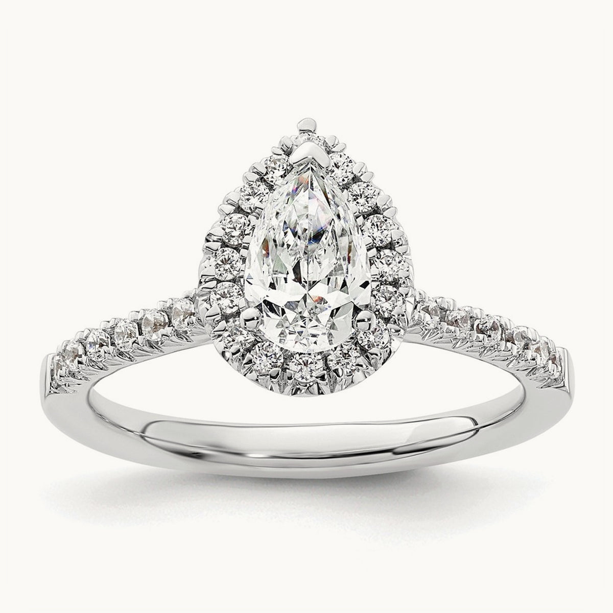 Pear Semi-Mount Engagement Ring, 0.25-0.50 ct tw Lab-Grown Diamond