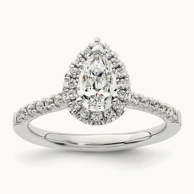 Pear Semi-Mount Engagement Ring, 0.25-0.50 ct tw Lab-Grown Diamond