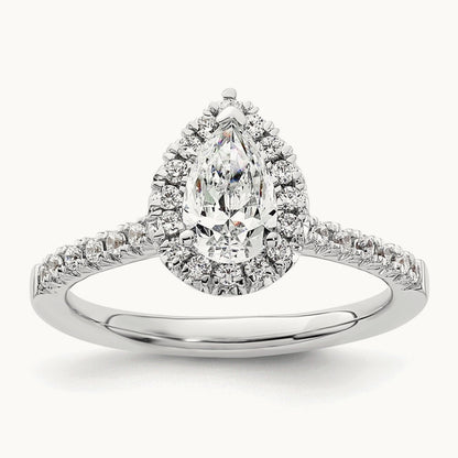 Pear Semi-Mount Engagement Ring, 0.25-0.50 ct tw Lab-Grown Diamond