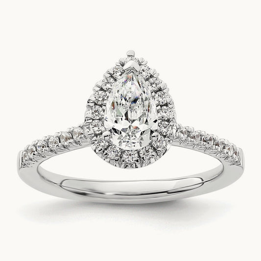 Pear Semi-Mount Engagement Ring, 0.25-0.50 ct tw Lab-Grown Diamond