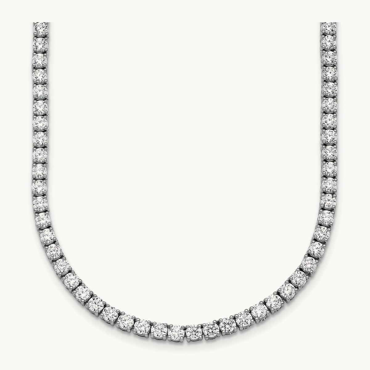 Straight Tennis Necklace, 13 1/2-17 7/8 ct Lab-Grown Diamond