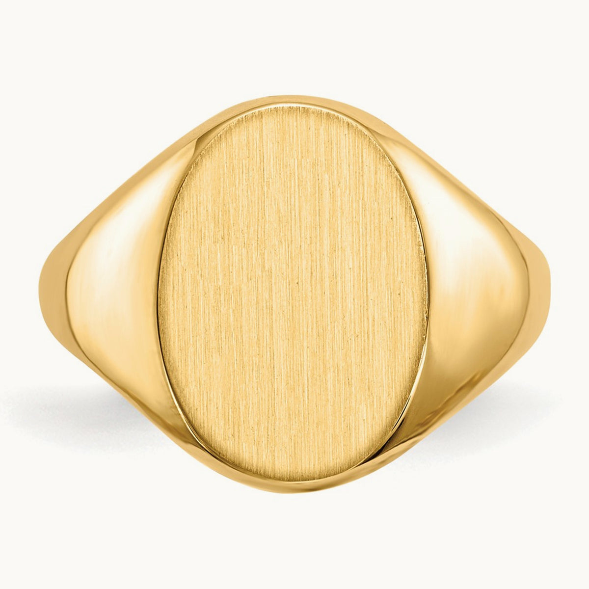 9.5x12. Closed Back Signet Ring, 5mm, 14K