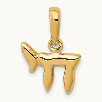 Chai Pendant, 14K