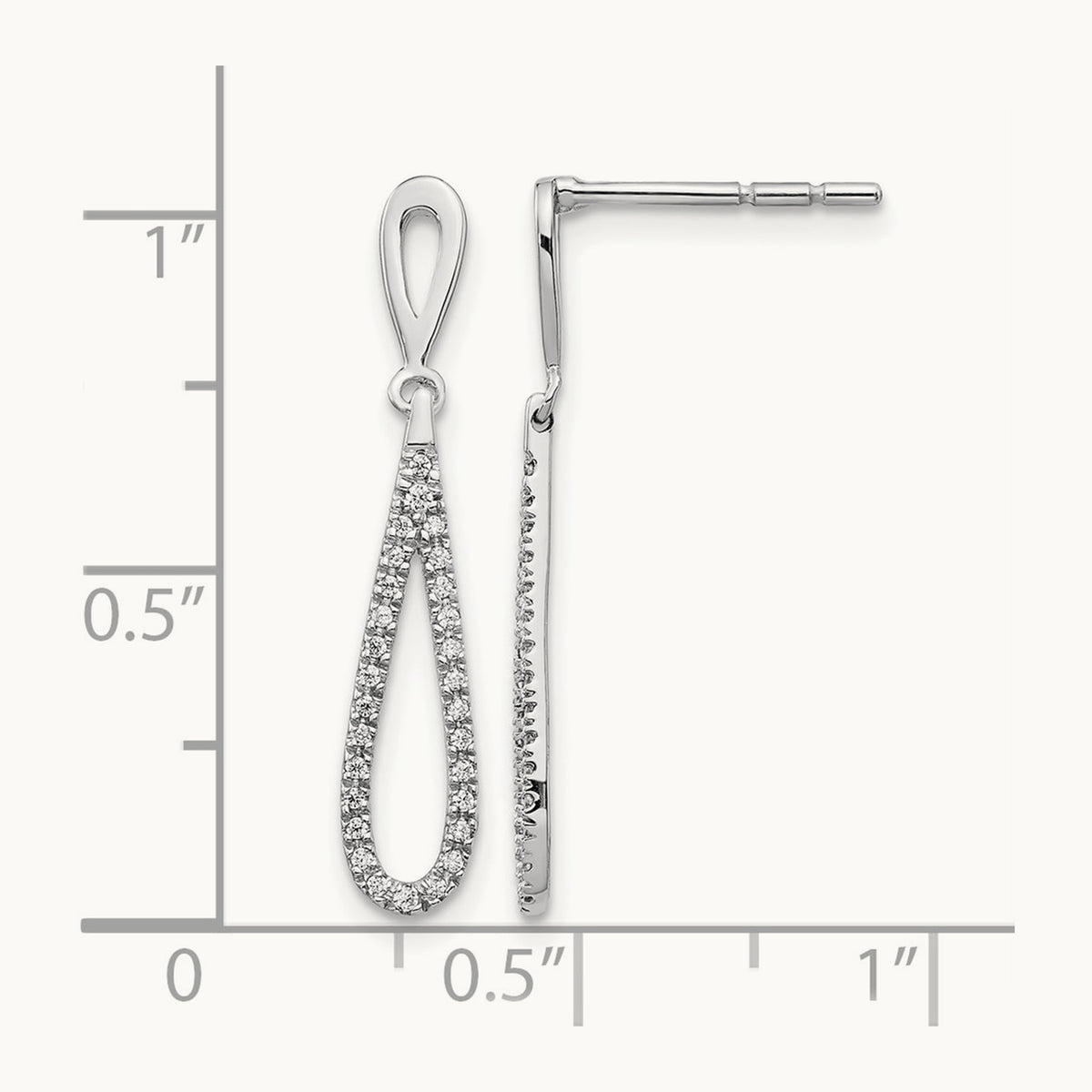 Dangle Post Earrings, 0.20 ct tw Lab-Grown Diamond