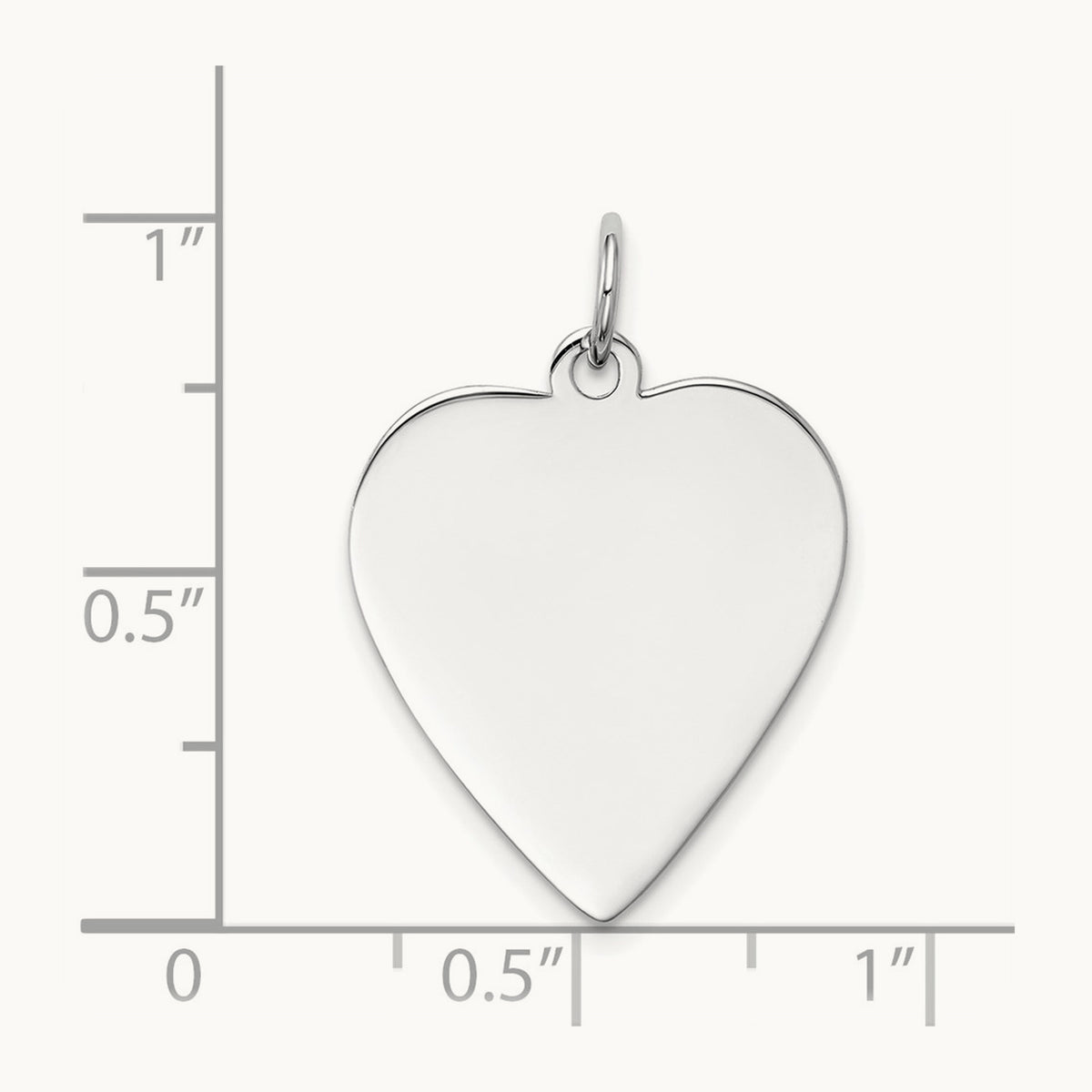 Plain .011 Gauge Engravable Heart Charm — 27mm